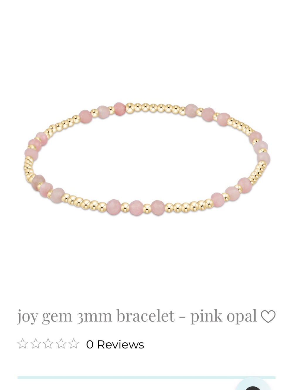 Enewton 3mm Pink Opal Beaded Bracelet